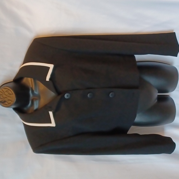 Vtg Jacqueline Ferrar crop jacket, black & cream - Picture 1 of 6